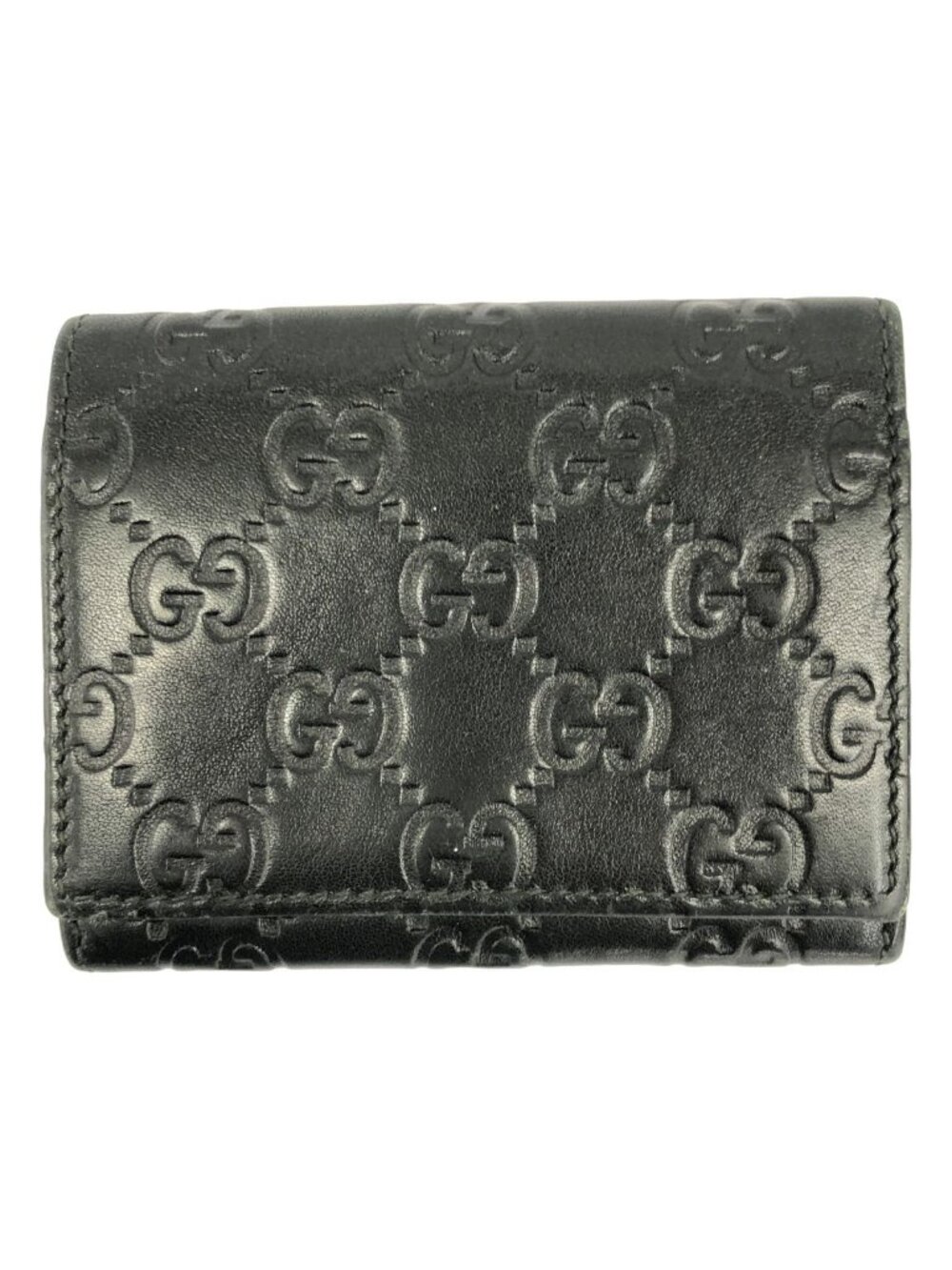 Gucci GG Guccissima Leather Card Case Black